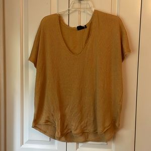 Urban outfitters yellow textured v neck